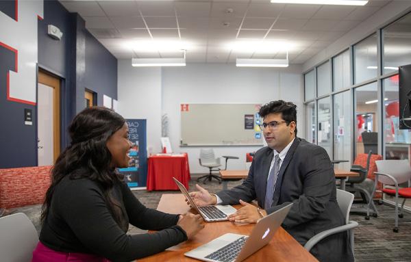 students in discussion